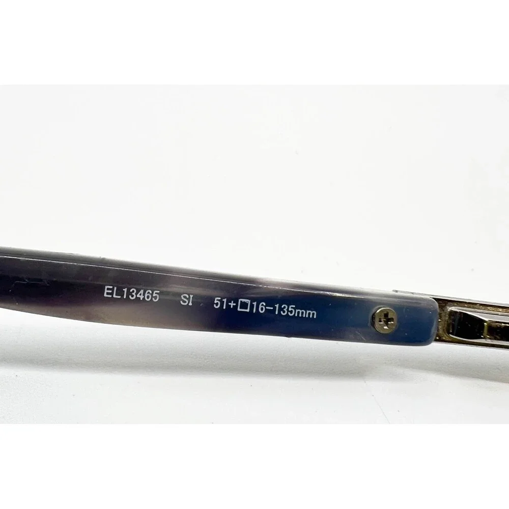 Elle Eyeglasses Womens Silver Blue EL13465 Metal Rectangle 51-16-135